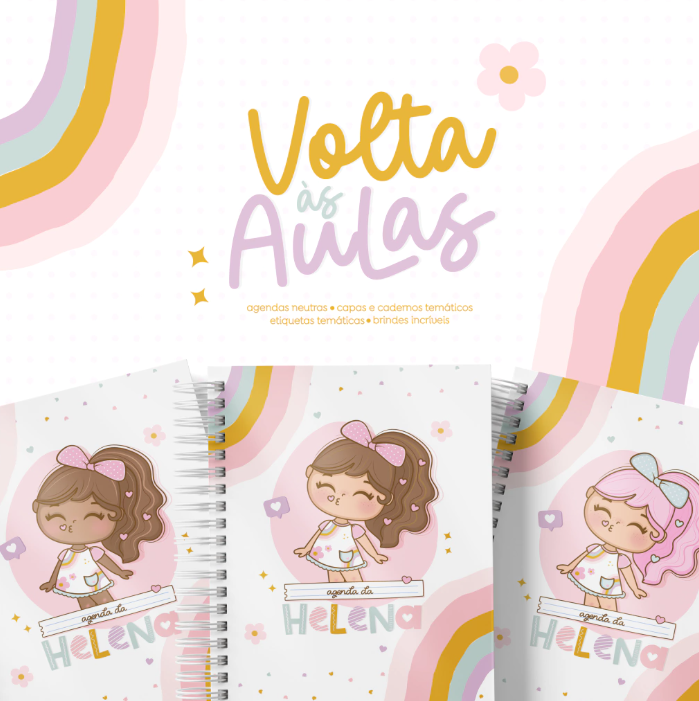 Combo Capas e Miolos (40 Temas) - Volta às Aulas 1