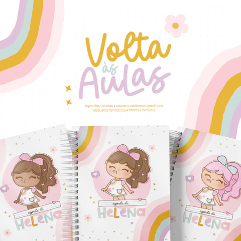 Combo Capas e Miolos (40 Temas) - Volta às Aulas