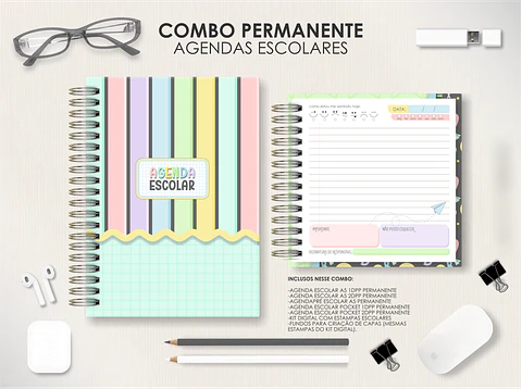 Combo Agendas Escolares - Permanentes