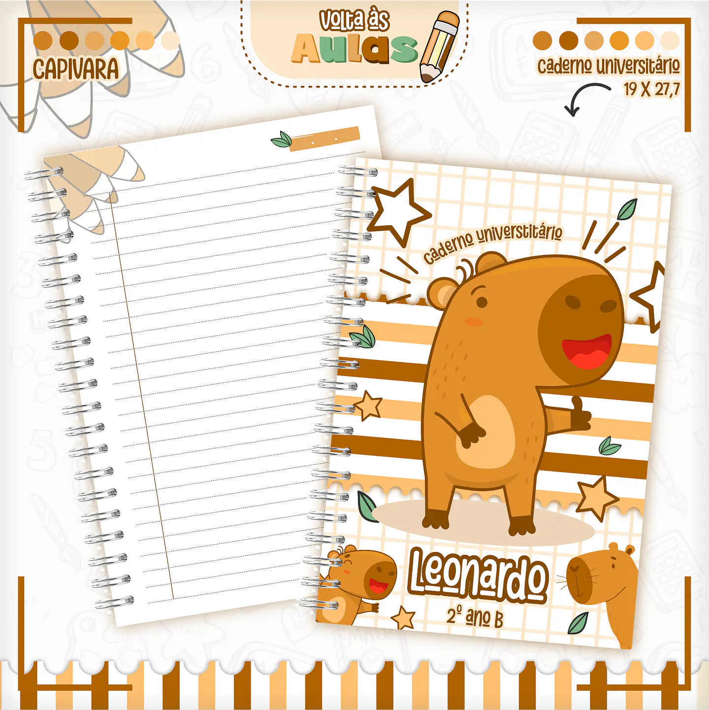 Pack Capivara - Volta às Aulas 2027 3