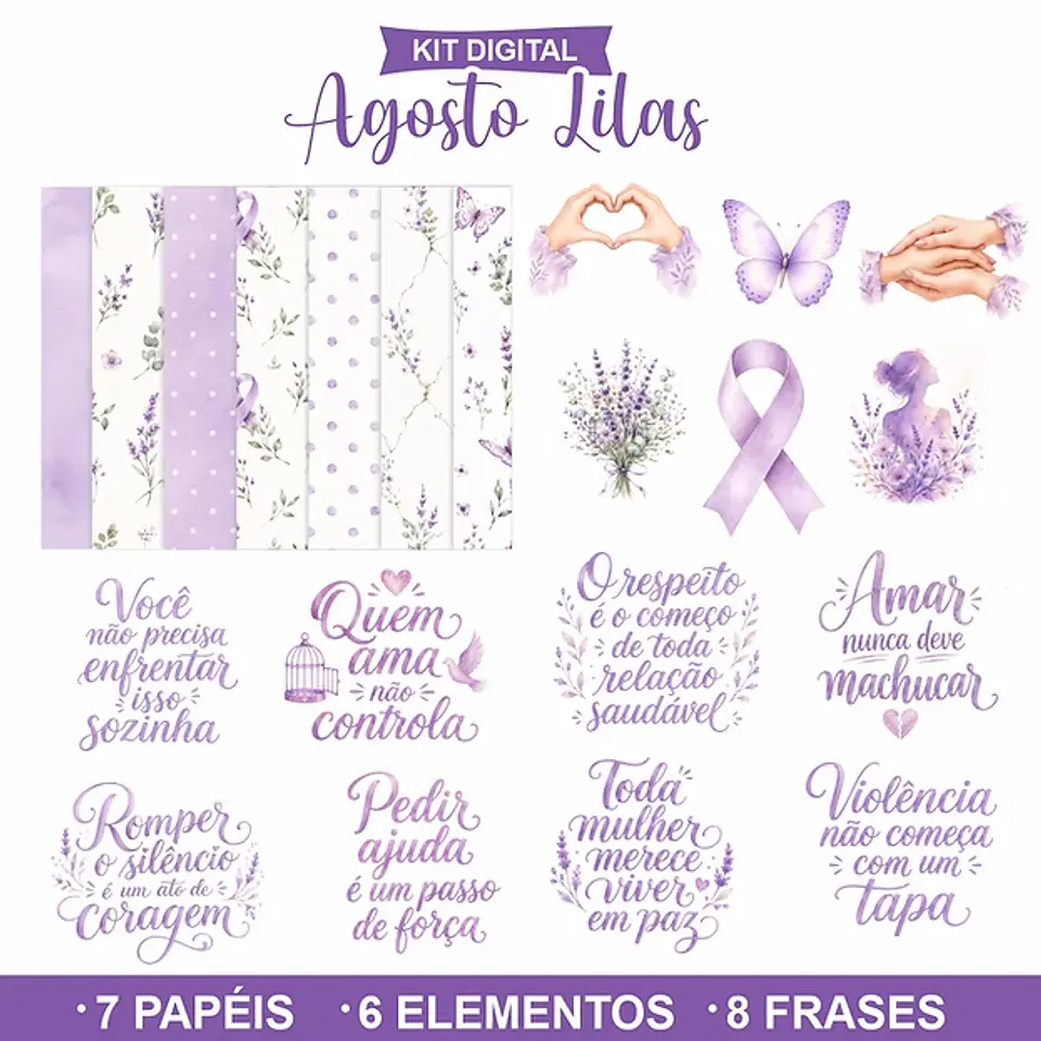 Agosto Lilás - Kit Digital 1