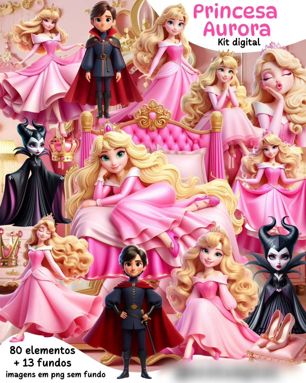 Princesas Aurora - Kit Digital 1