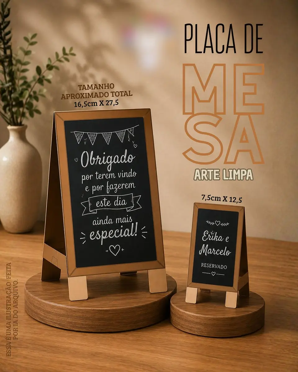 Plaquinha de Mesa - Arquivo de Corte 1