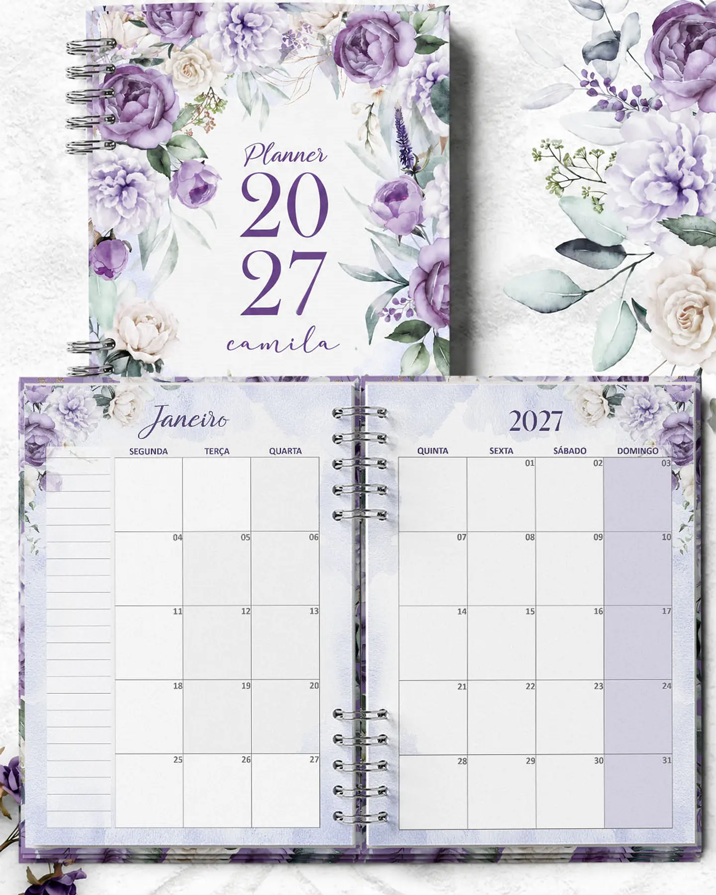 Planner 2027 Violeta - Encadernação 1