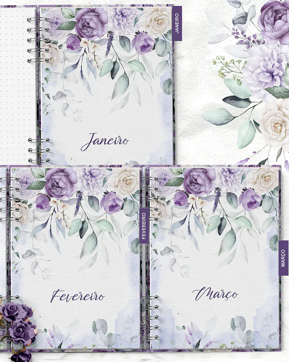 Planner 2027 Violeta - Encadernação 3