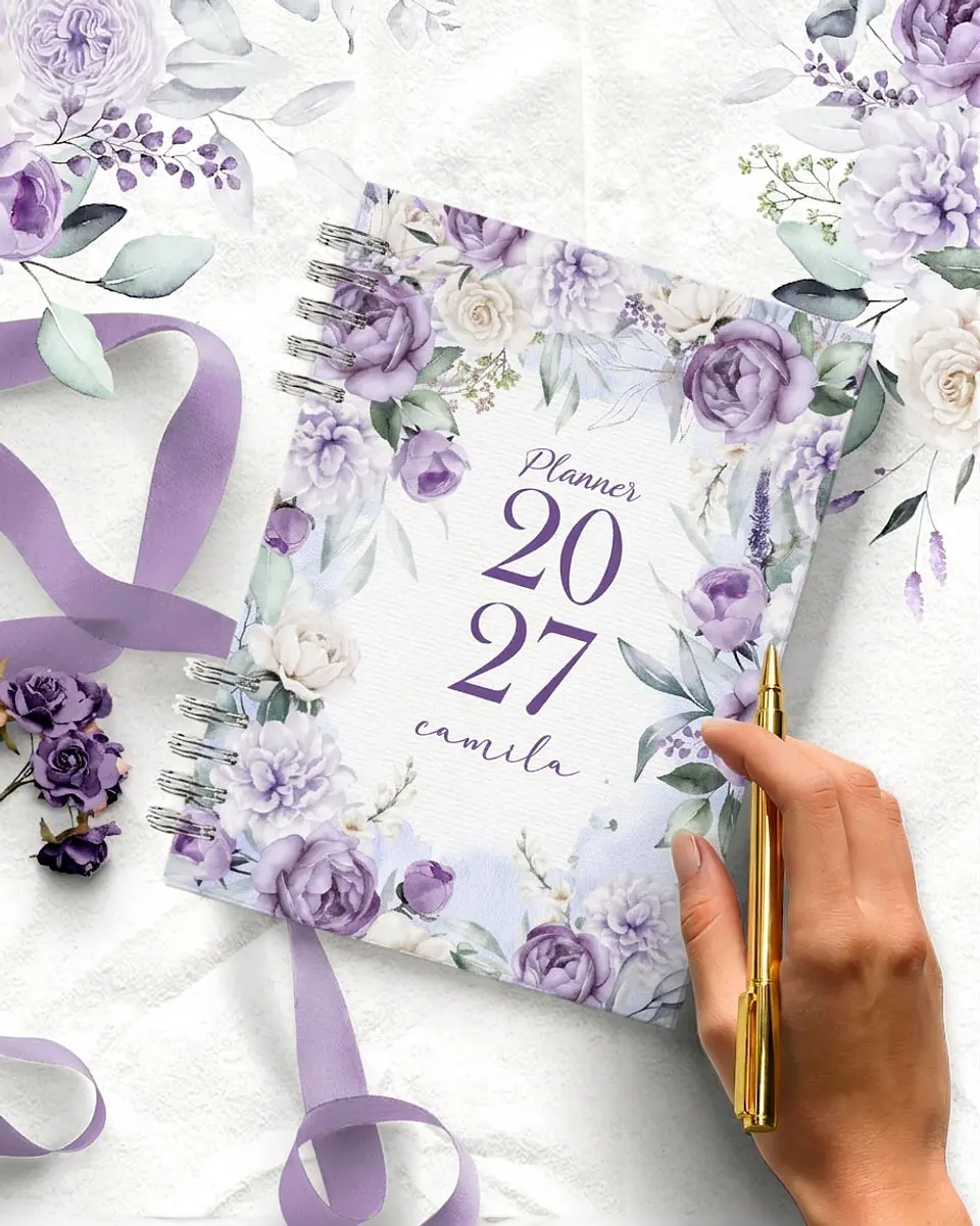 Planner 2027 Violeta - Encadernação 4