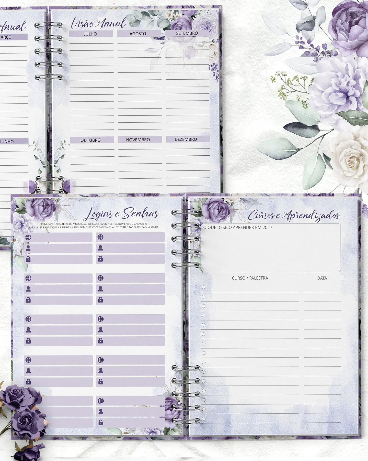 Planner 2027 Violeta - Encadernação 7