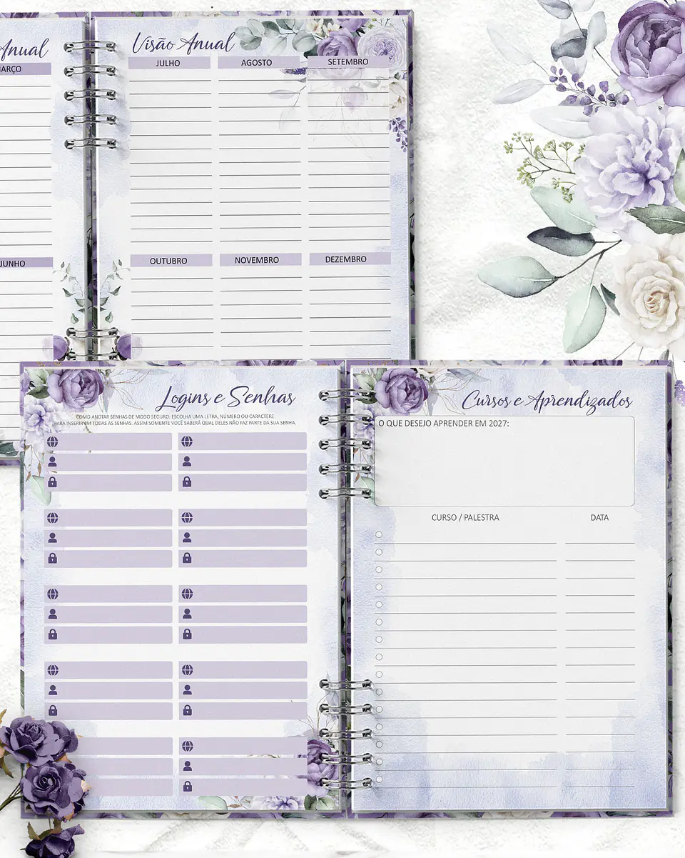 Planner 2027 Violeta - Encadernação 7