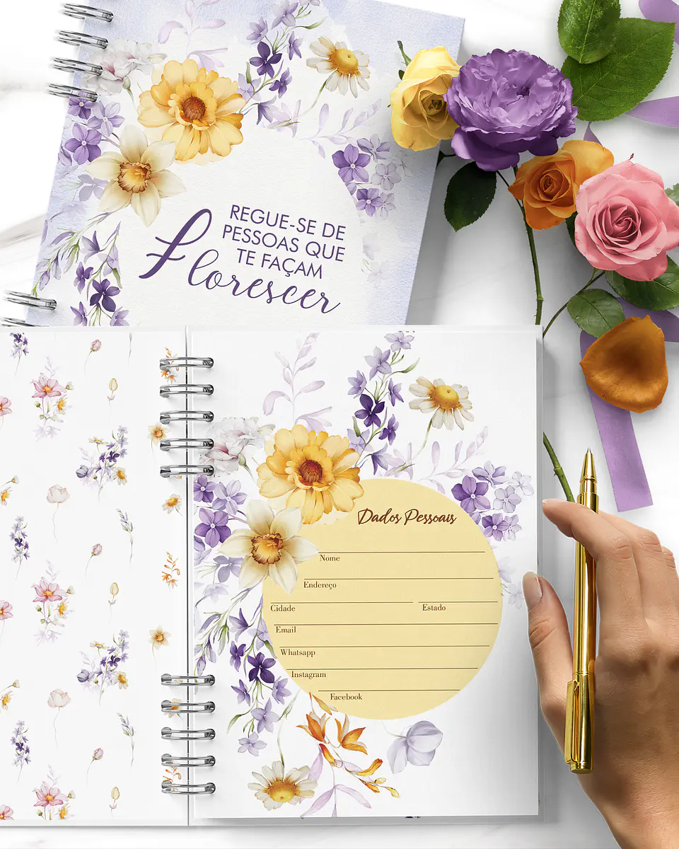 Combo 6 Agendas 2027 e Permanente - Floral Encanto 2