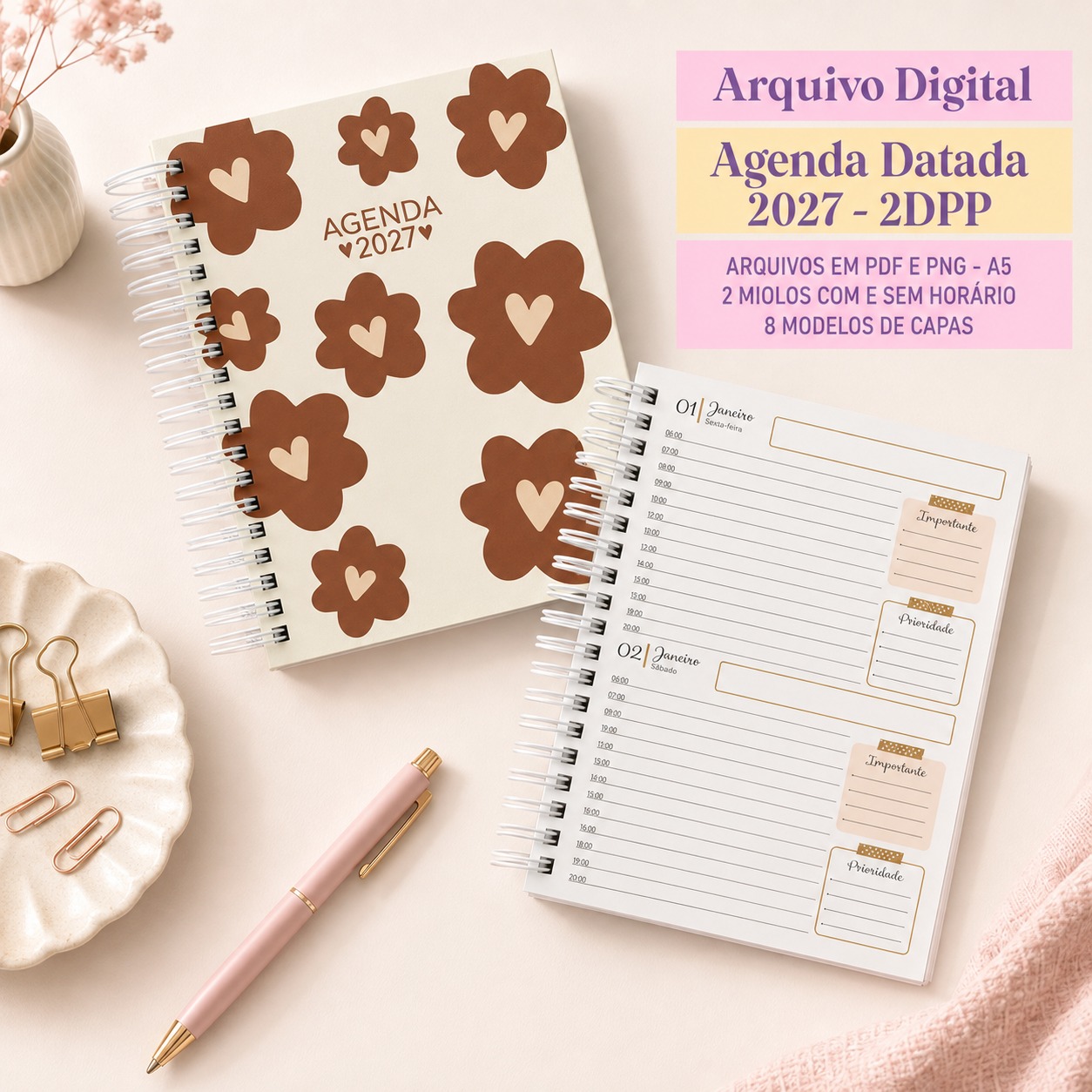 Agenda Datada 2027 Caramelo - 2DPP 1