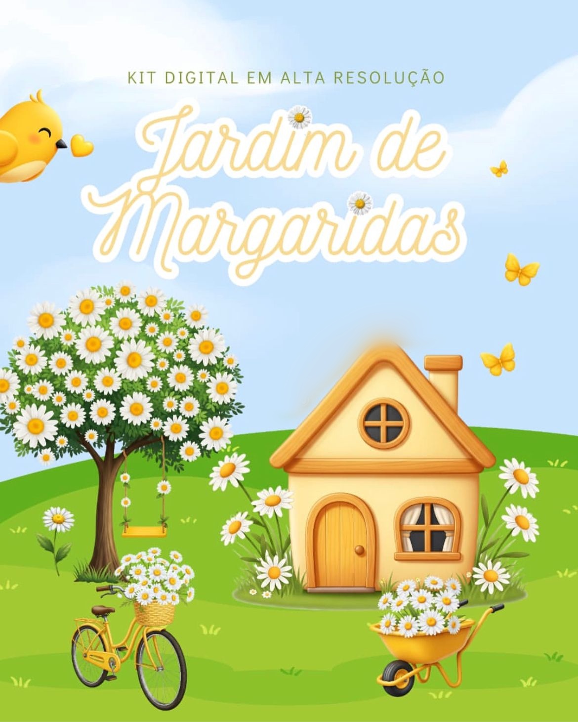 Jardim de Margaridas- Kit Digital   1