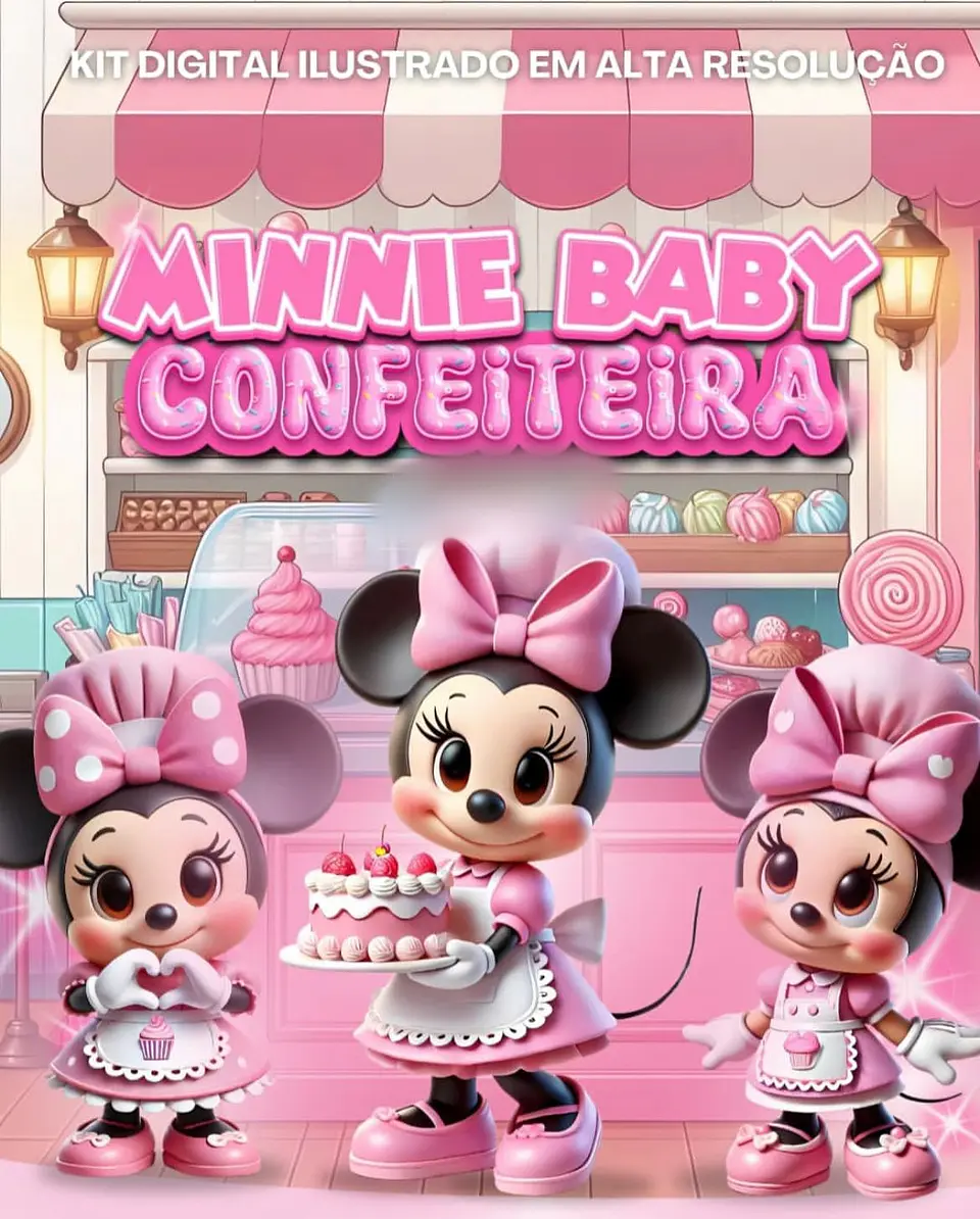 Minnie Confeiteira Baby- Kit Digital      1