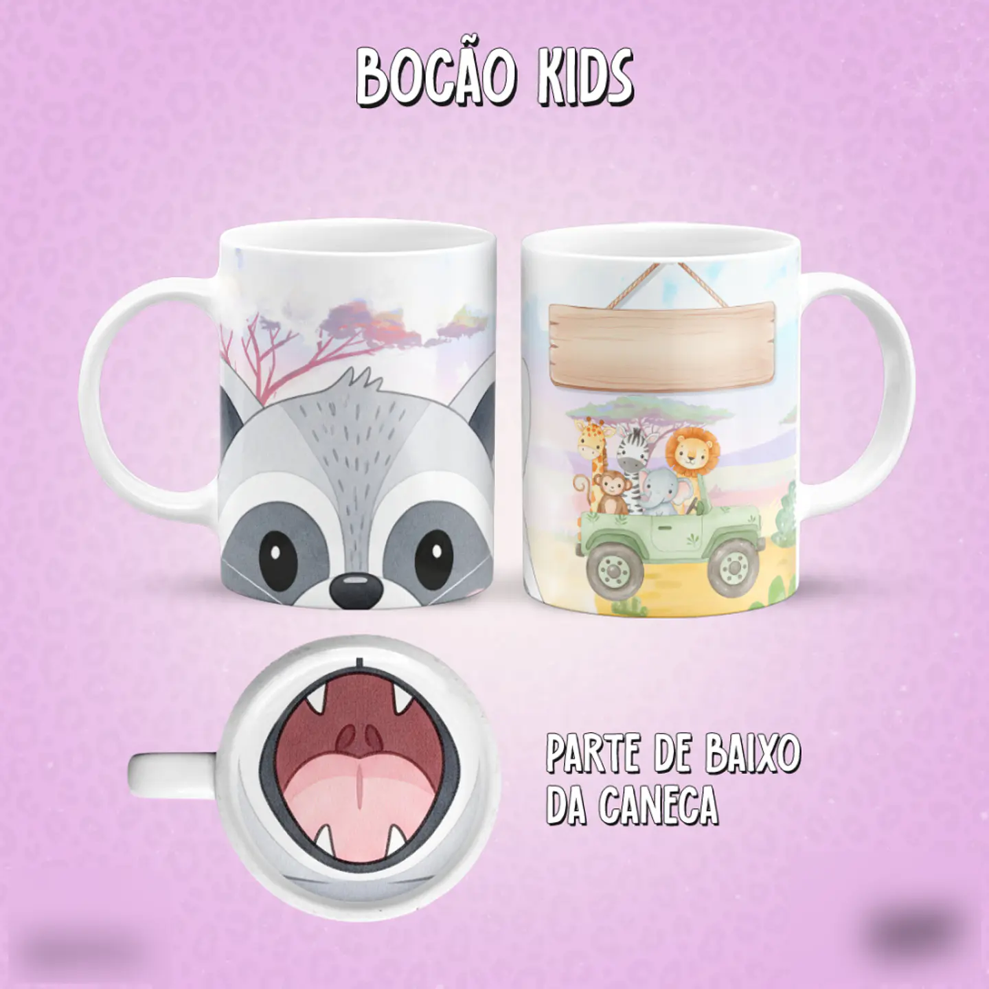 Bocão Kids (18 Temas) - Sublimação 1