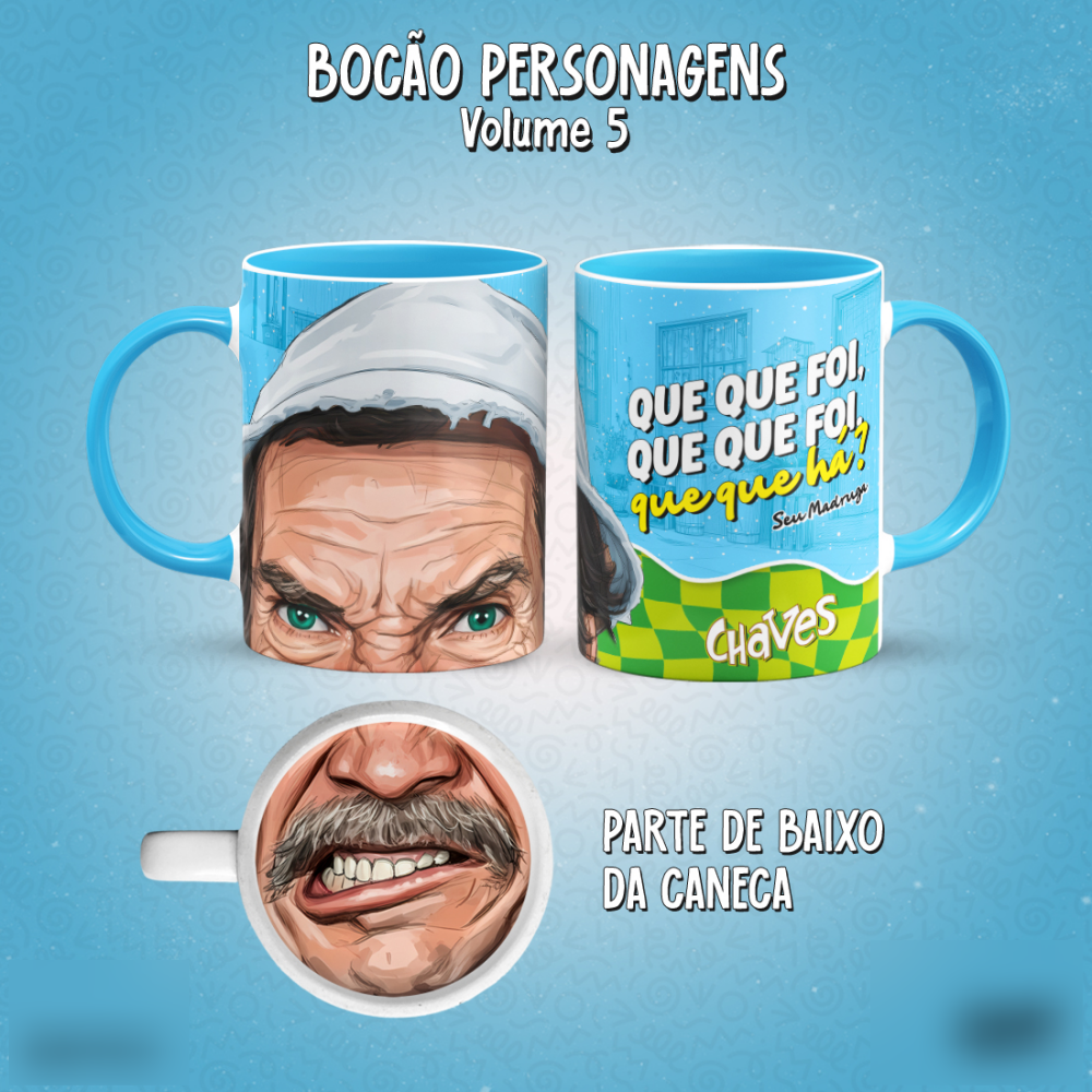 Bocão Personagens (15 Temas) - Sublimação 6