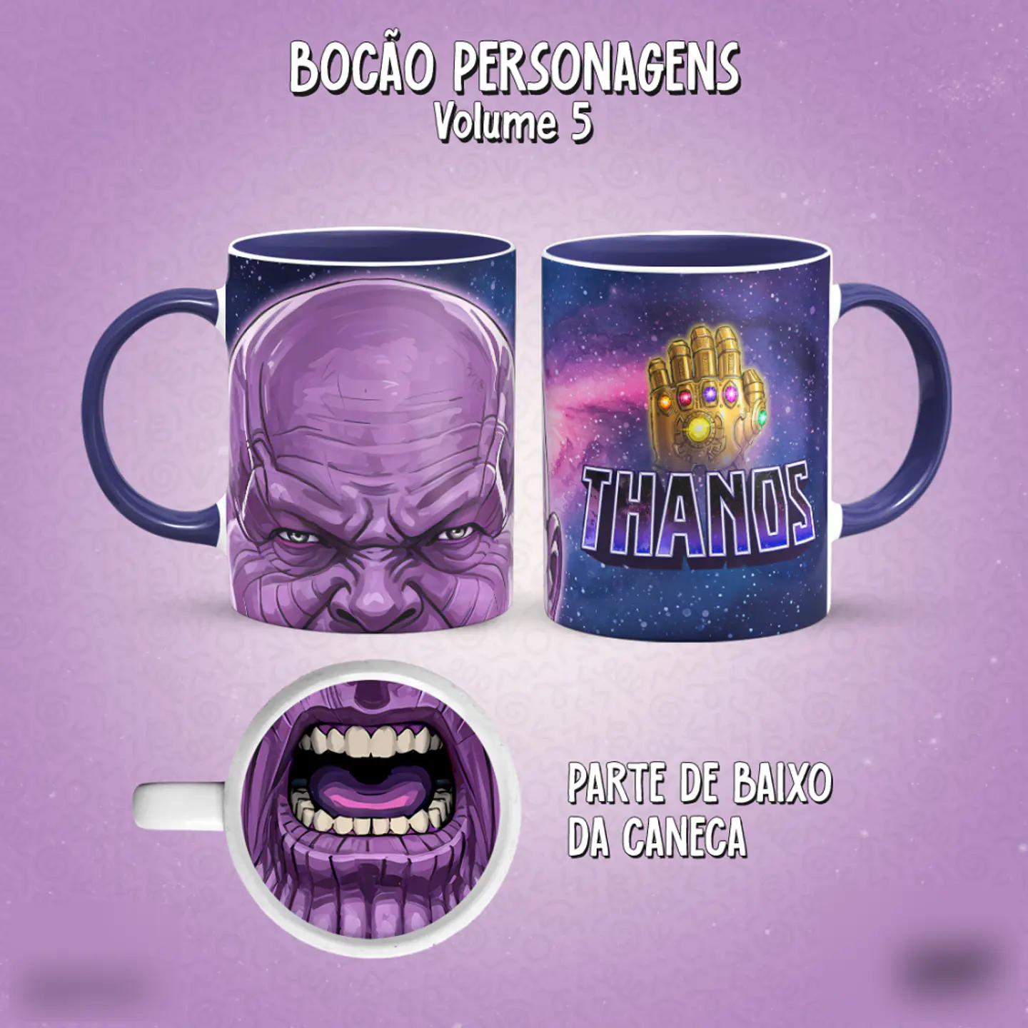 Bocão Personagens (15 Temas) - Sublimação 7