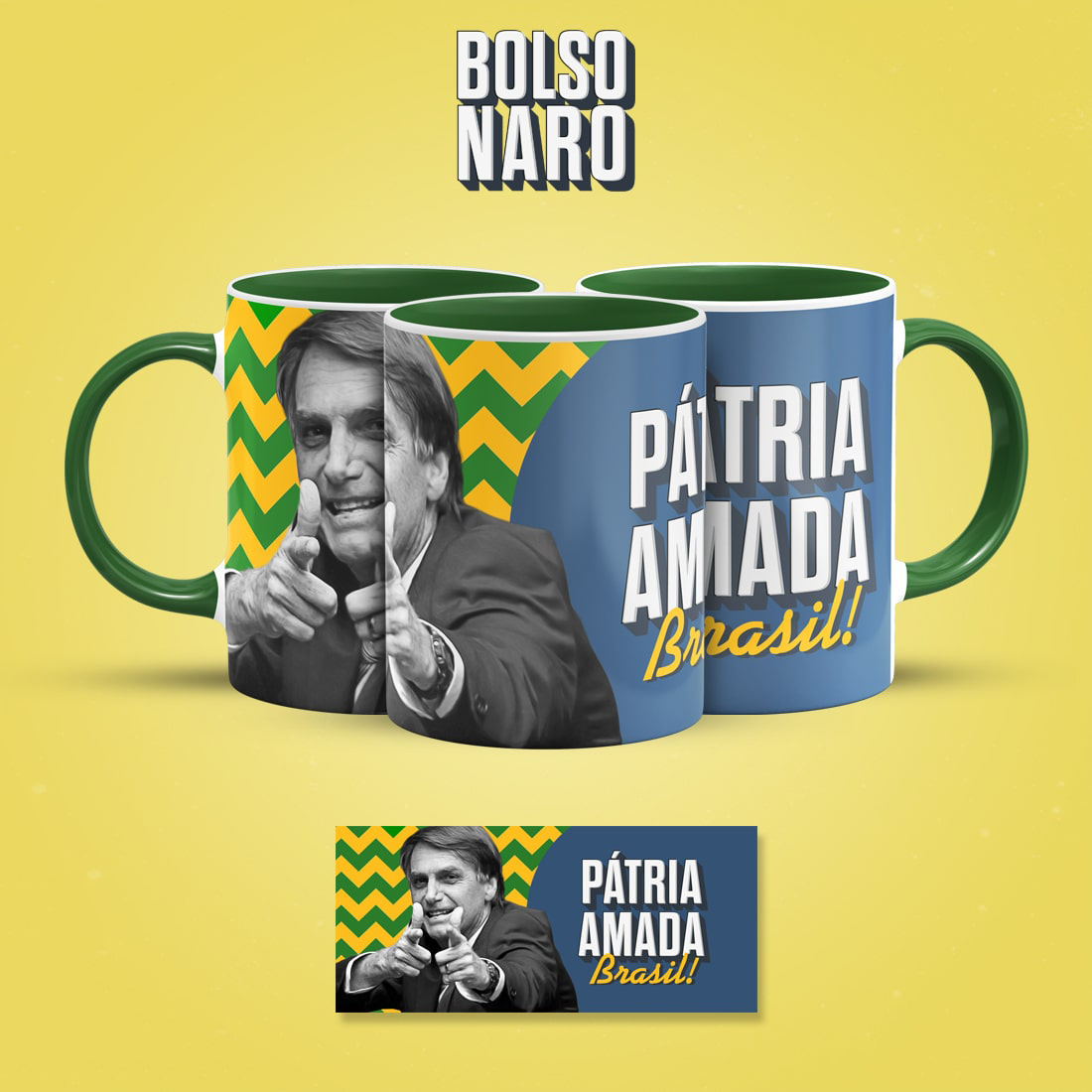Bocão Bolsonaro (6 Artes) - Sublimação 3