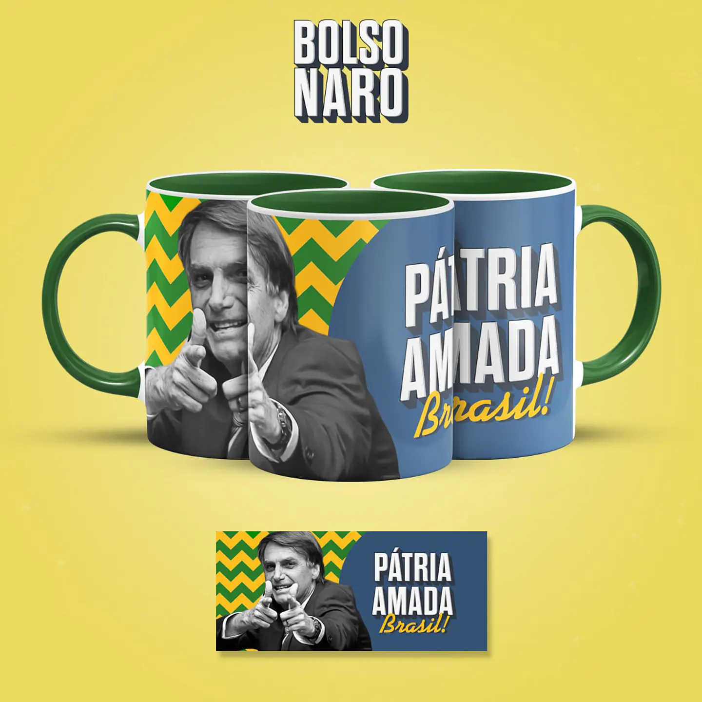 Bocão Bolsonaro (6 Artes) - Sublimação 3