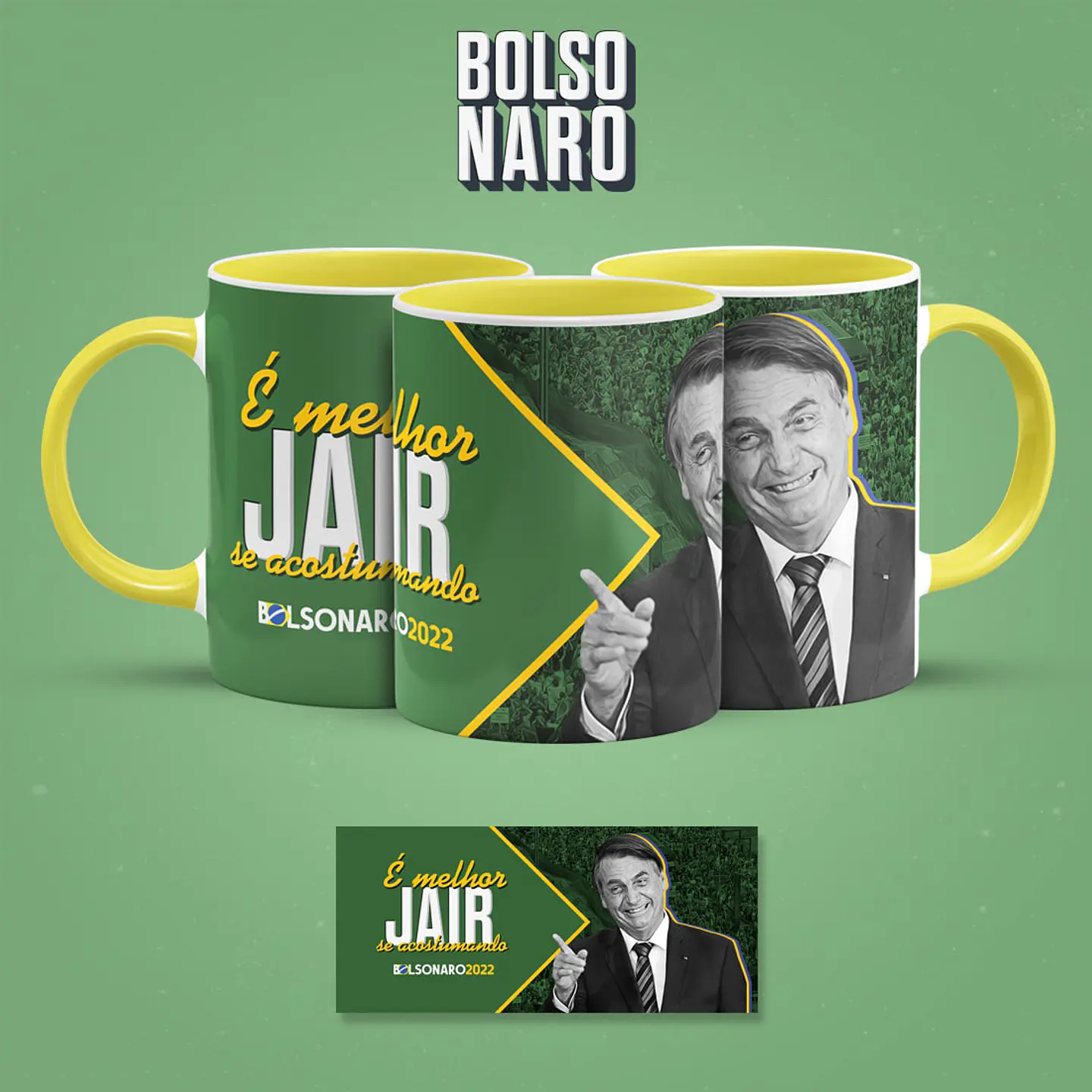 Bocão Bolsonaro (6 Artes) - Sublimação 5