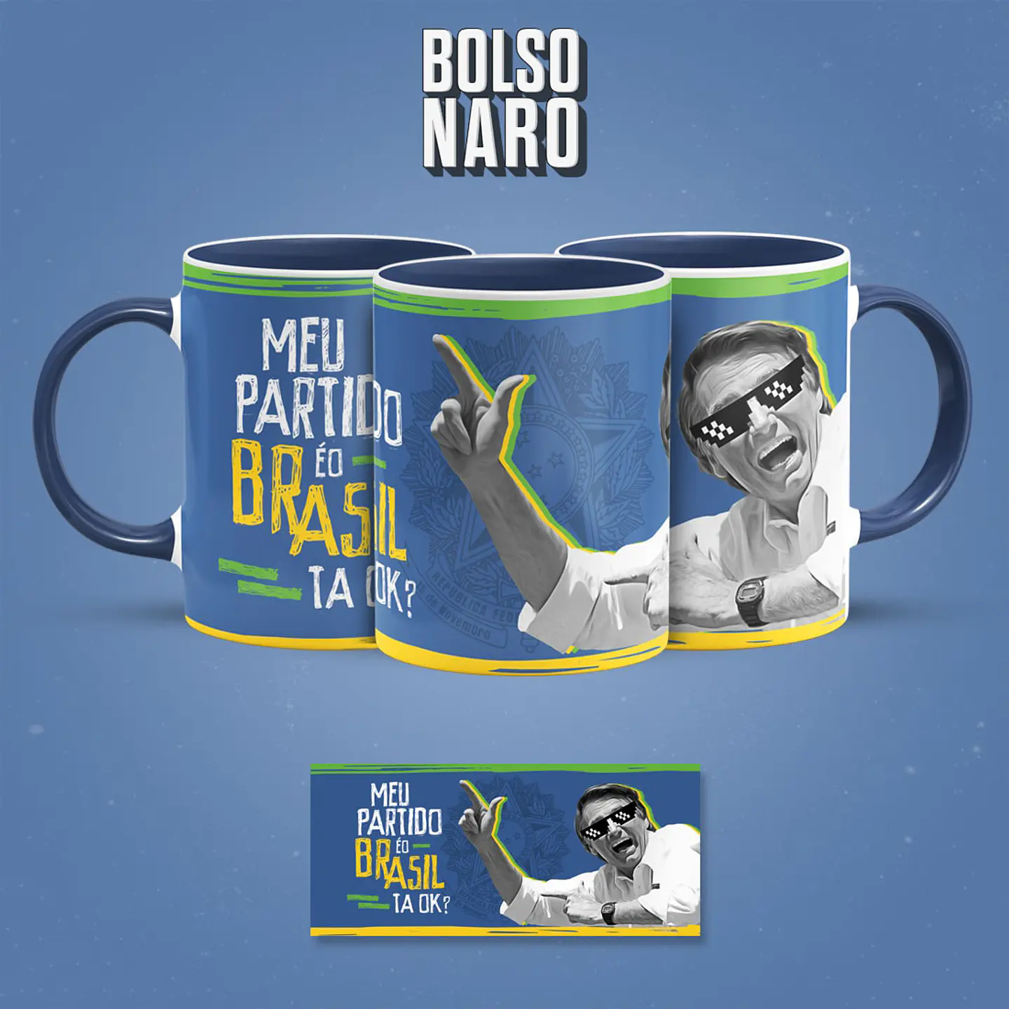 Bocão Bolsonaro (6 Artes) - Sublimação 6