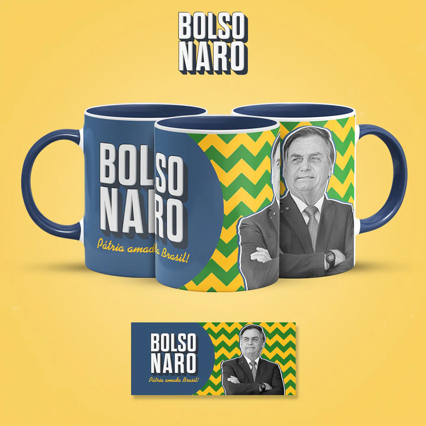 Bocão Bolsonaro (6 Artes) - Sublimação 1