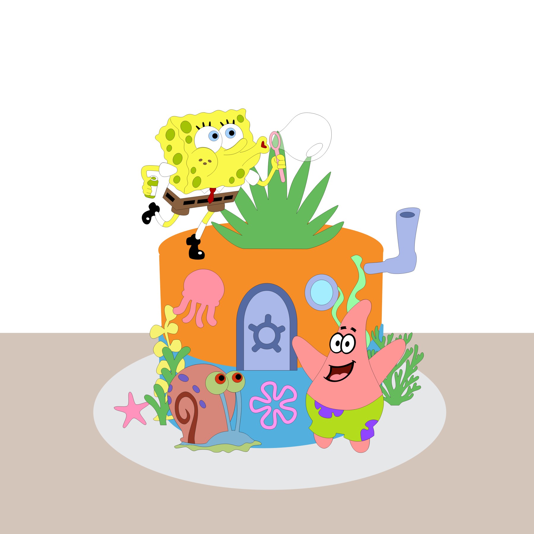 Topo de Bolo - Bob Esponja 1