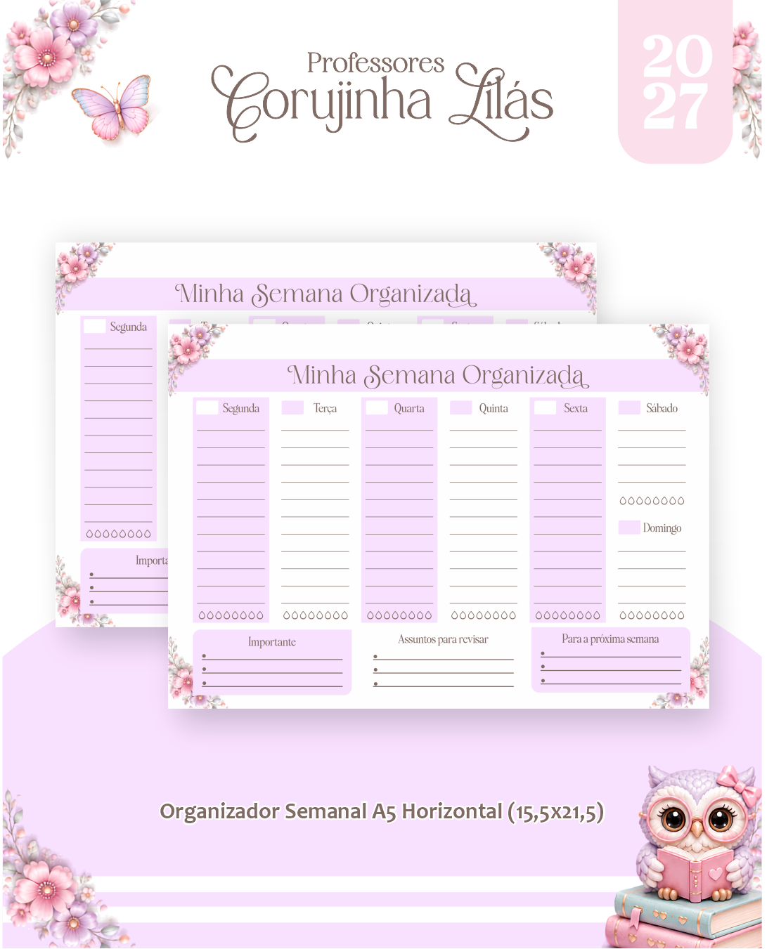 Combo Encadernação Corujinha - Dia dos Professores 3