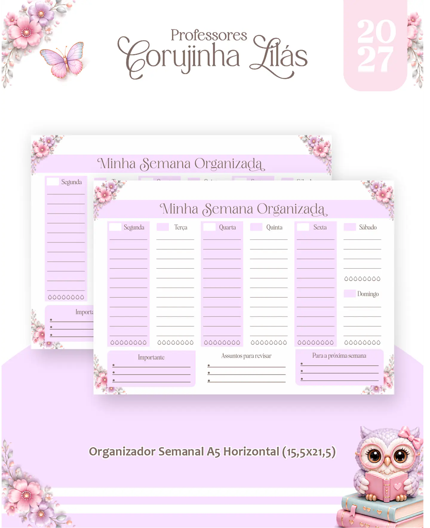 Combo Encadernação Corujinha - Dia dos Professores 3