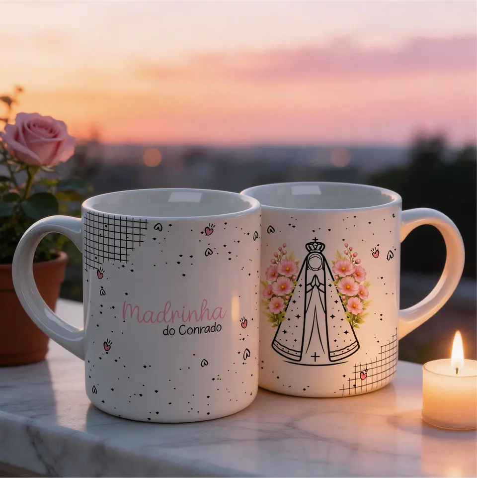 Caneca e Xícara para Padrinhos - Sublimação 8