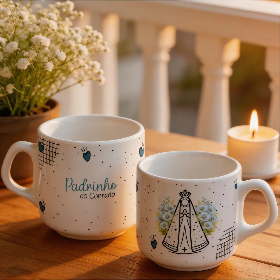 Caneca e Xícara para Padrinhos - Sublimação 12