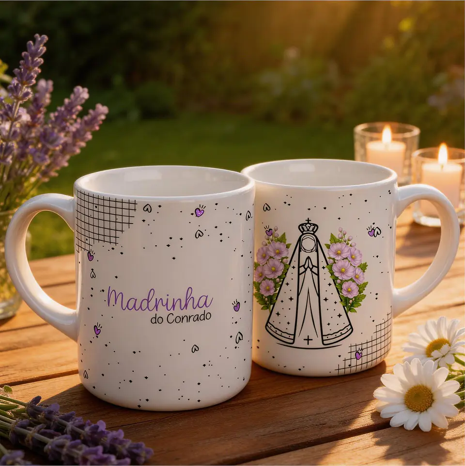 Caneca e Xícara para Padrinhos - Sublimação 17