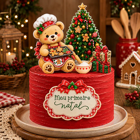 Meu Primeiro Natal - Topo de Bolo