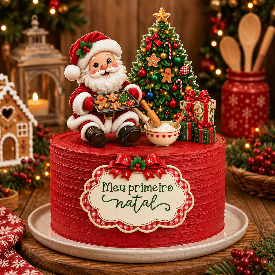 Meu Primeiro Natal - Topo de Bolo 1