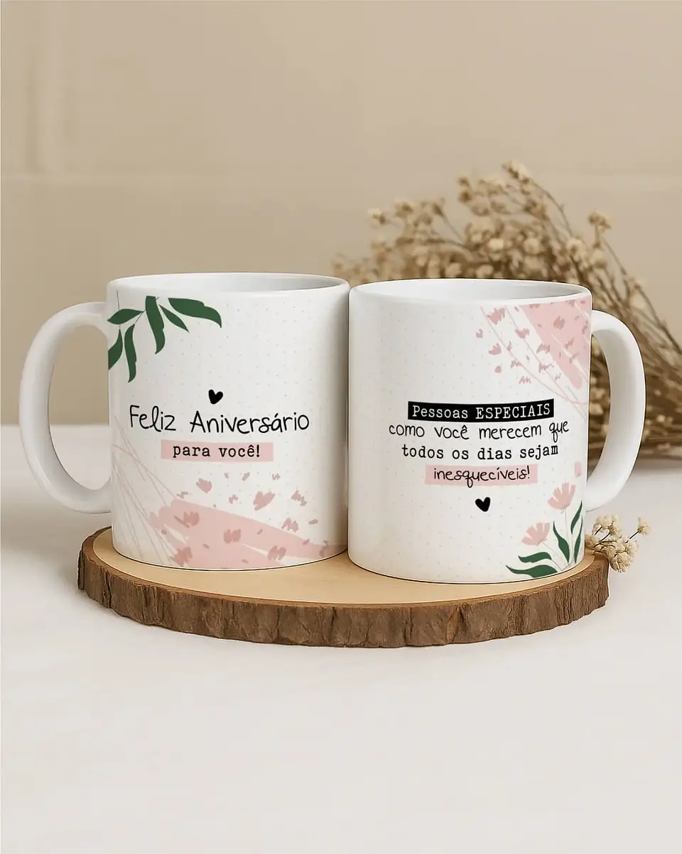 Canecas Feliz Aniversário - Sublimação 3