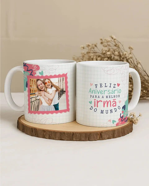 Canecas Feliz Aniversário - Sublimação