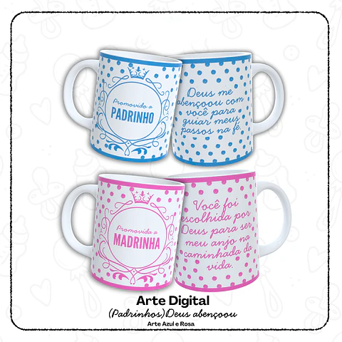 Caneca Padrinhos - Sublimação