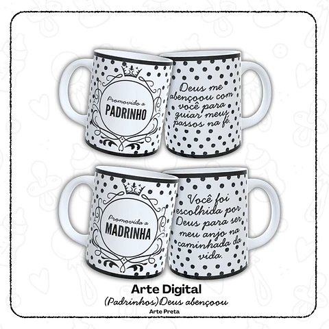 Caneca Padrinhos - Sublimação