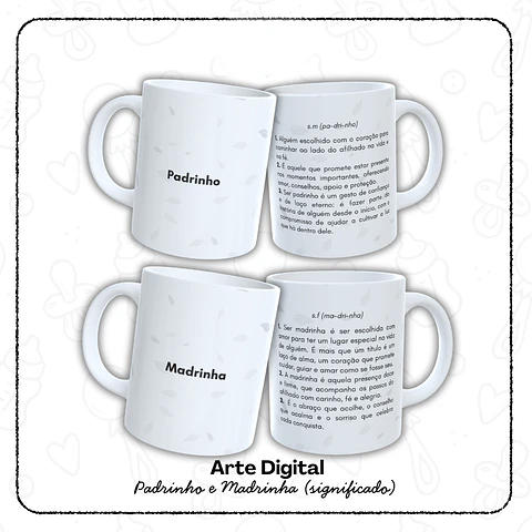 Caneca Padrinhos - Sublimação