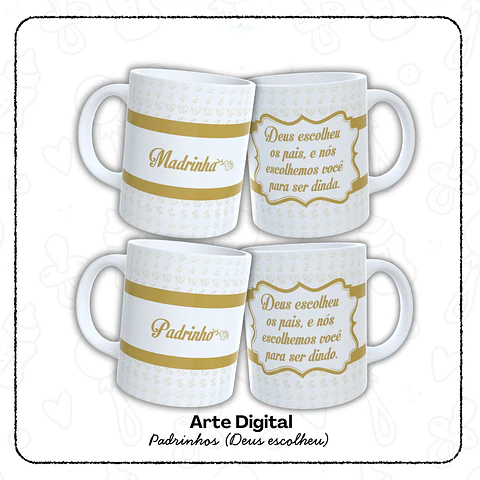 Caneca Padrinhos - Sublimação