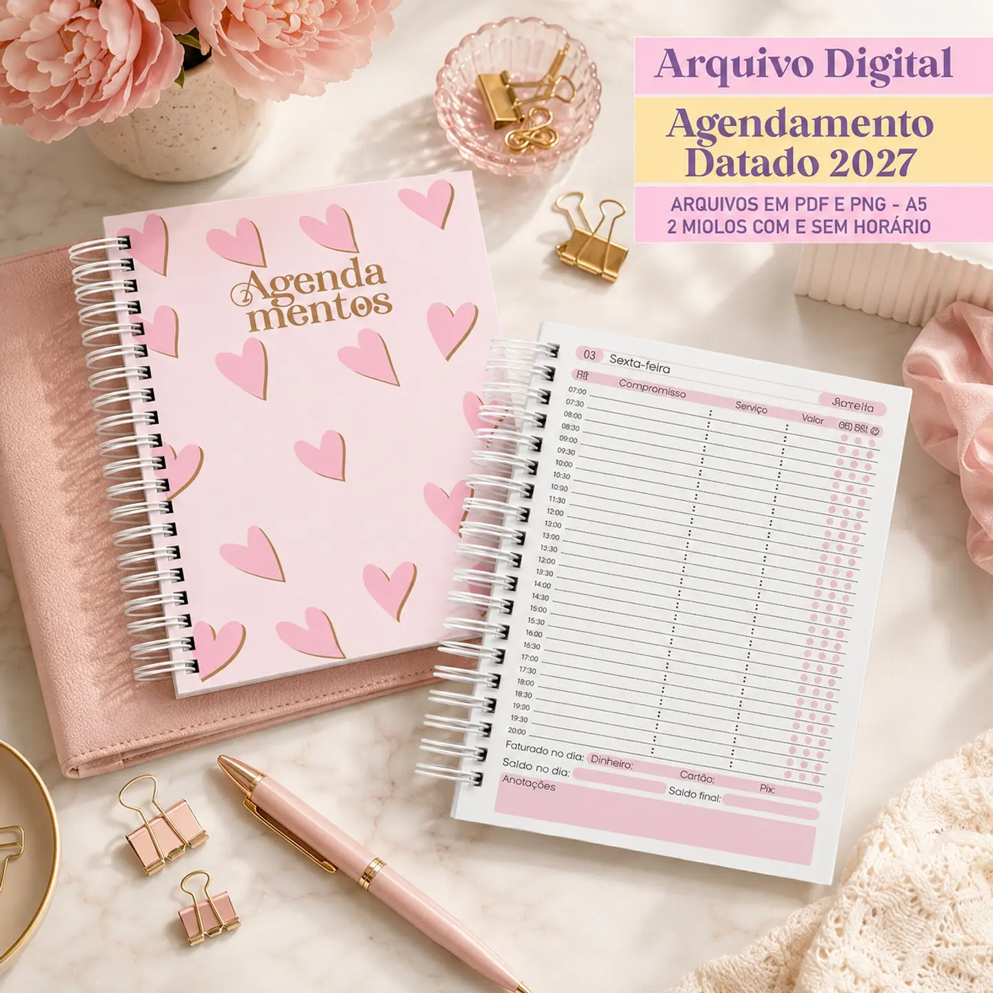Agendamento Datado 2027 - Encadernação 1