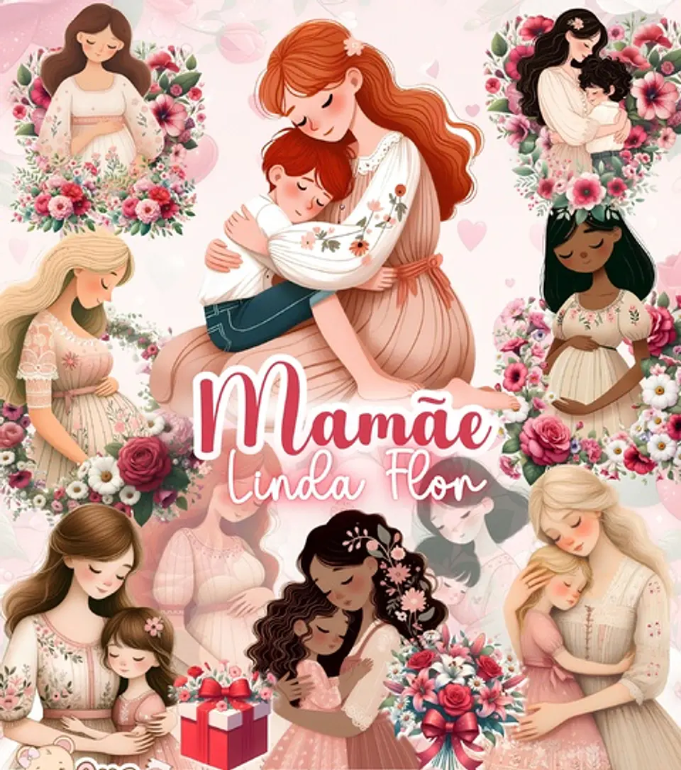 Mamãe Linda Flor- Kit Digital    1