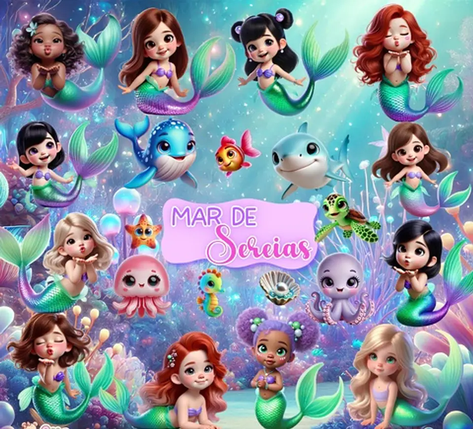 Mar de Sereias- Kit Digital     1