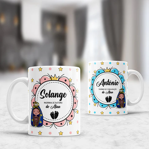 Caneca Convite de Batizado - Sublimação
