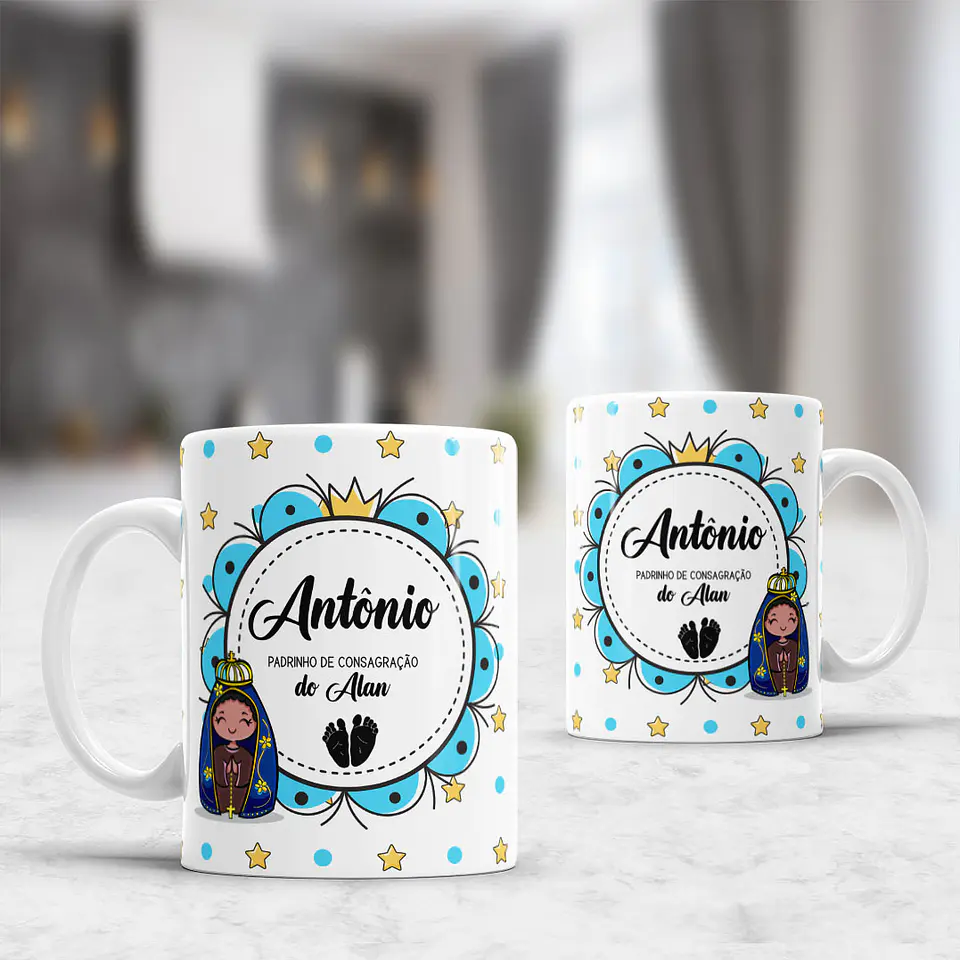 Caneca Convite de Batizado - Sublimação 3