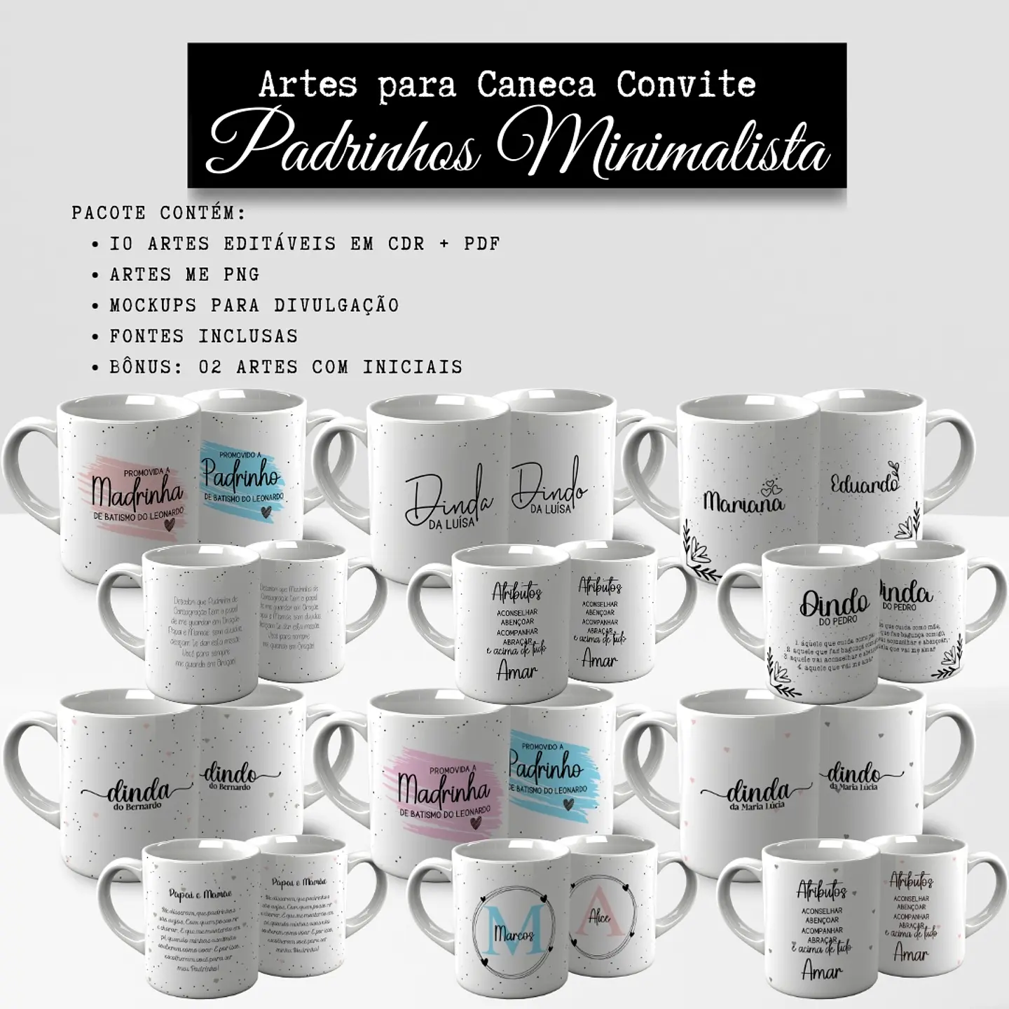 Caneca Convite para Padrinhos - Sublimação 1