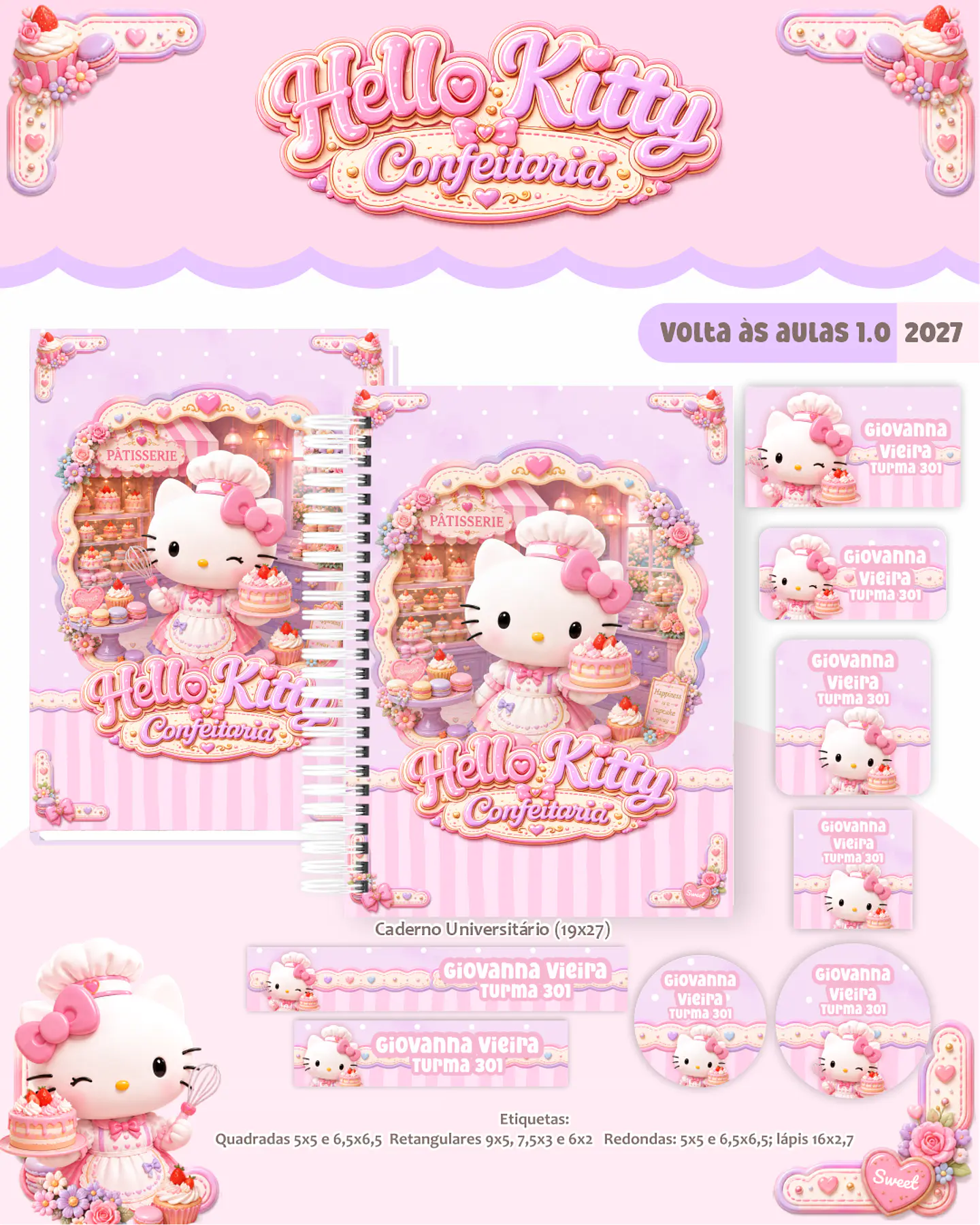 Hello Kitty Confeitaria - Volta às Aulas 2027 1