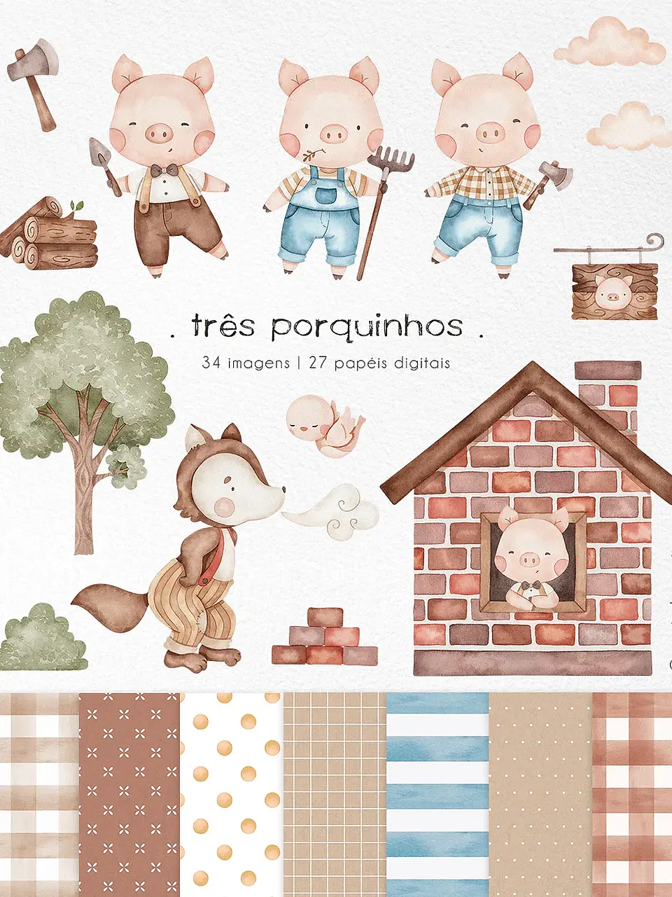 Três Porquinhos - Kit Digital 1