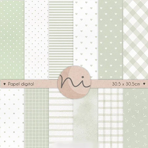 Básico Verde Pastel - Kit Digital