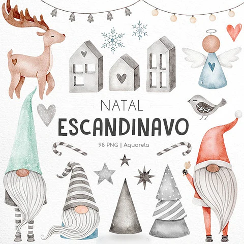Natal Escandinavo - Kit Digital