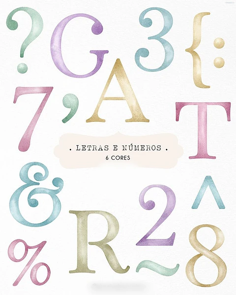Letras e Números - Kit Digital