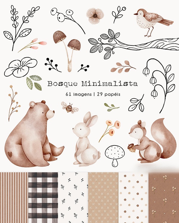 Bosque Minimalista - Kit Digital 1